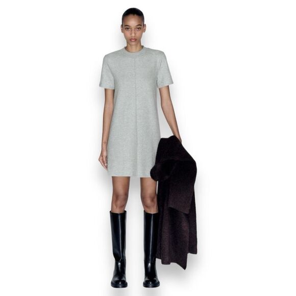 Zara Dresses & Skirts - Zara Gray Soft Sweater Mini Dress Sz Medium